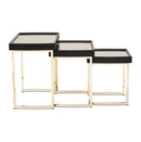 AICO Furniture Lisbon Nesting Table in Silken Matte Black - Furniture Now (CA)