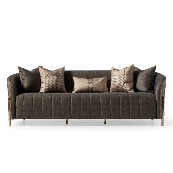AICO Furniture Lisbon Sofa in Onyx Gold - Furniture Now (CA)