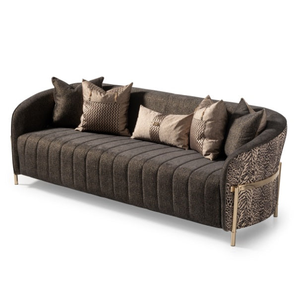 AICO Furniture Lisbon Sofa in Onyx Gold - Furniture Now (CA)
