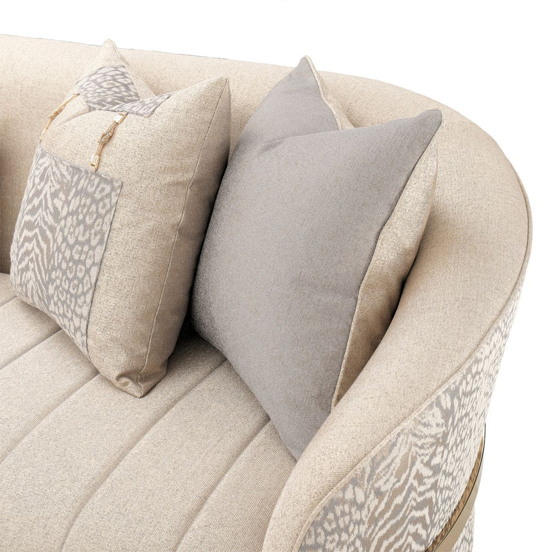 AICO Lisbon Sofa in Opal Gold - Furniture Now (CA)