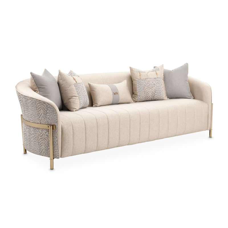 AICO Lisbon Sofa in Opal Gold - Furniture Now (CA)