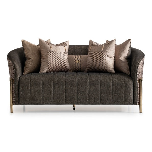 AICO Furniture Lisbon Loveseat in Onyx Gold - Furniture Now (CA)