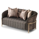 AICO Furniture Lisbon Loveseat in Onyx Gold - Furniture Now (CA)