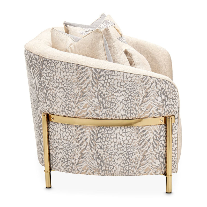 AICO Lisbon Loveseat in Opal Gold - Furniture Now (CA)