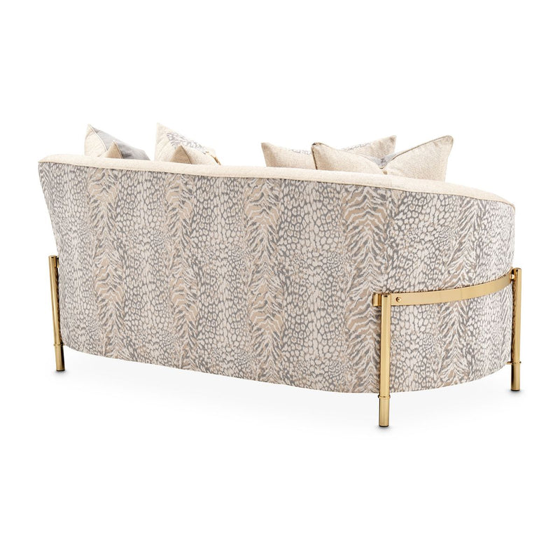 AICO Lisbon Loveseat in Opal Gold - Furniture Now (CA)