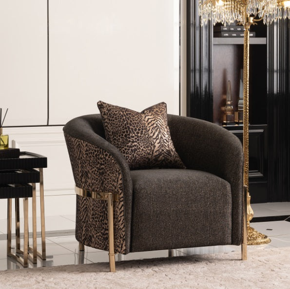 AICO Furniture Lisbon Chair in Onyx Gold - Furniture Now (CA)