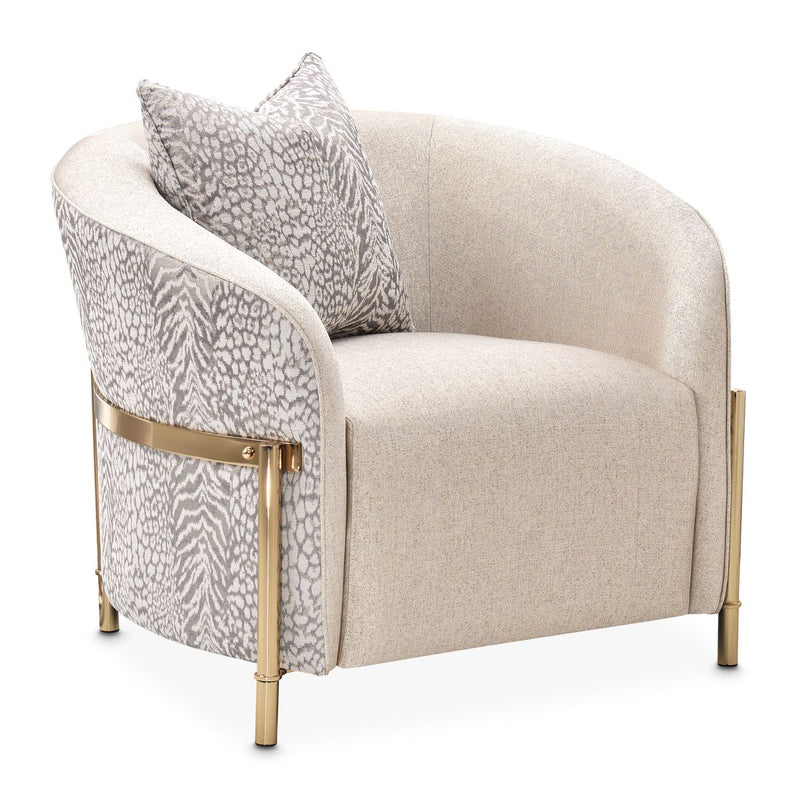 AICO Lisbon Chair in Opal Gold - Furniture Now (CA)
