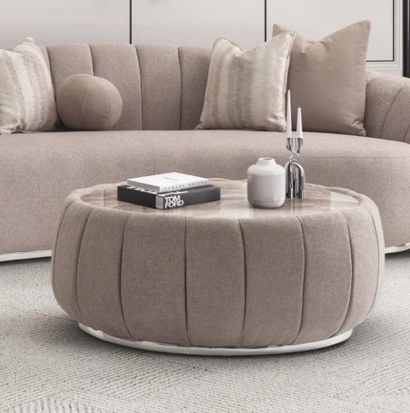 AICO Furniture Lucca Cocktail Table in Silver - Furniture Now (CA)