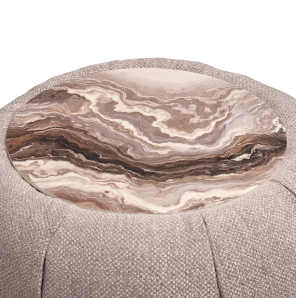 AICO Furniture Lucca Side Table in Silver - Furniture Now (CA)