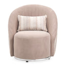 AICO Furniture Lucca Swivel Chair Silver in Silver image