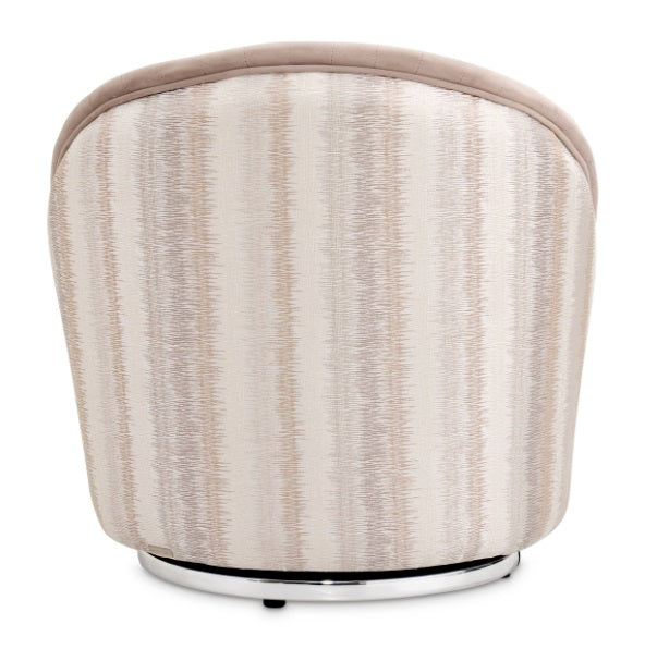 AICO Furniture Lucca Swivel Chair Silver in Silver - Furniture Now (CA)