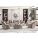 AICO Furniture Lucca Swivel Chair Silver in Silver - Furniture Now (CA)