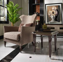 AICO Lousanne Side Table in Glossy Mocha Sand - Furniture Now (CA)