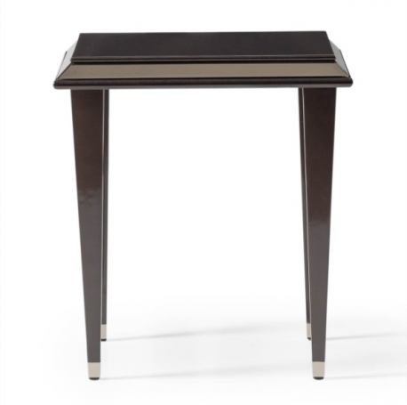 AICO Lousanne Side Table in Glossy Mocha Sand image