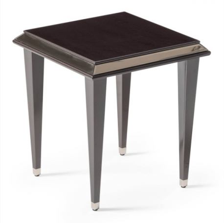 AICO Lousanne Side Table in Glossy Mocha Sand - Furniture Now (CA)