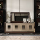 AICO Lousanne Console in Glossy Mocha Sand - Furniture Now (CA)