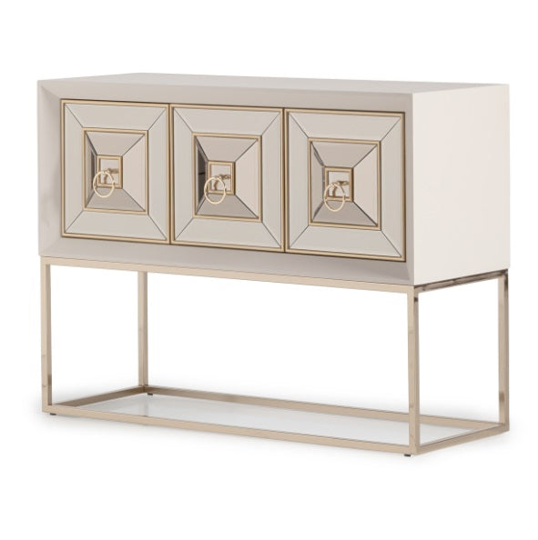 AICO Furniture Madison Small Console with Leg in Glistening Gold image