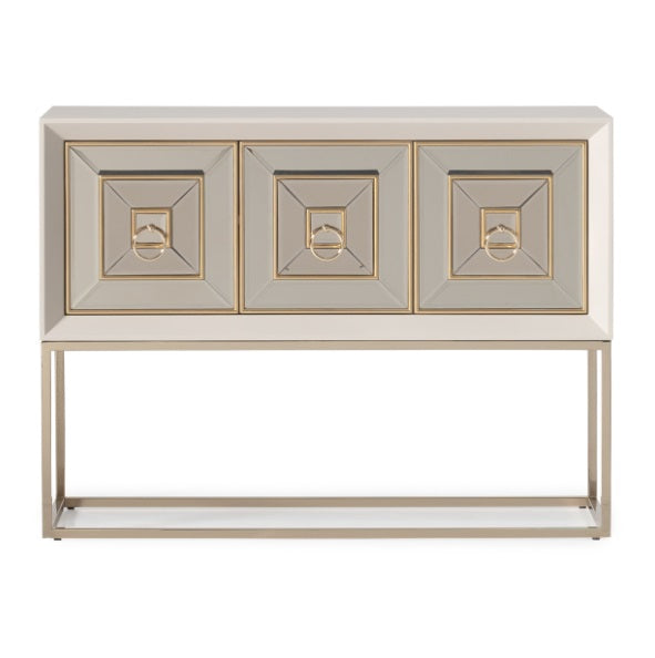 AICO Furniture Madison Small Console with Leg in Glistening Gold - Furniture Now (CA)