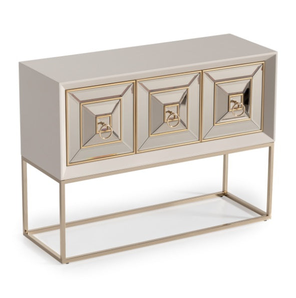 AICO Furniture Madison Small Console with Leg in Glistening Gold - Furniture Now (CA)