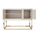 AICO Furniture Madison Small Console with Leg in Glistening Gold - Furniture Now (CA)
