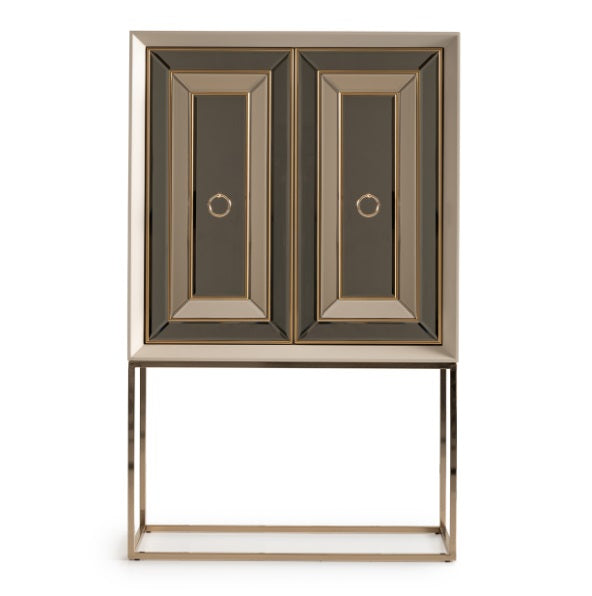 AICO Furniture Madison 2pc Bar KD in Glistening Gold - Furniture Now (CA)