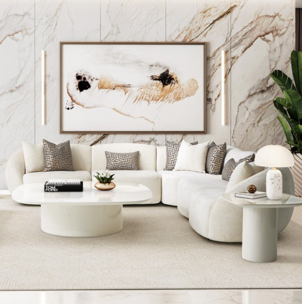 AICO Furniture Le Montreaux Cocktail Table in Cloud White - Furniture Now (CA)