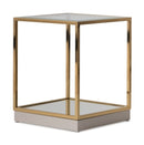 AICO Furniture Savannah Breeze End Table in Bright Gold image