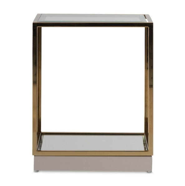AICO Furniture Savannah Breeze End Table in Bright Gold - Furniture Now (CA)