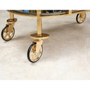 AICO Furniture Savannah Breeze Serving Cart in Bright Gold - Furniture Now (CA)