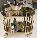 AICO Furniture Savannah Breeze Serving Cart in Bright Gold - Furniture Now (CA)