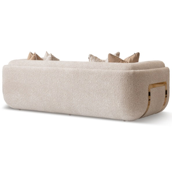 AICO Furniture Savannah Breeze Standard Sofa Cashmere in Bright Gold - Furniture Now (CA)