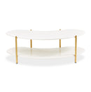 AICO Furniture Sassani Cocktail Table in Pearl White/Gold - Furniture Now (CA)