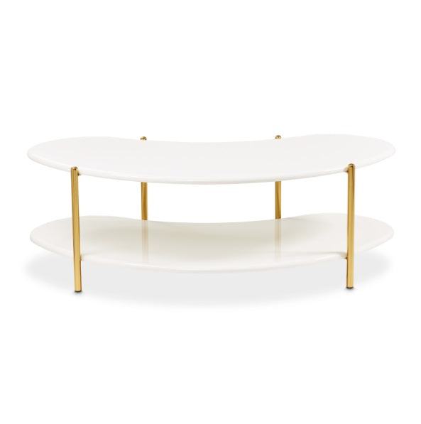 AICO Furniture Sassani Cocktail Table in Pearl White/Gold - Furniture Now (CA)