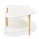 AICO Furniture Sassani Cocktail Table in Pearl White/Gold - Furniture Now (CA)