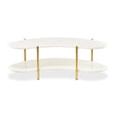 AICO Furniture Sassani Cocktail Table in Pearl White/Gold - Furniture Now (CA)