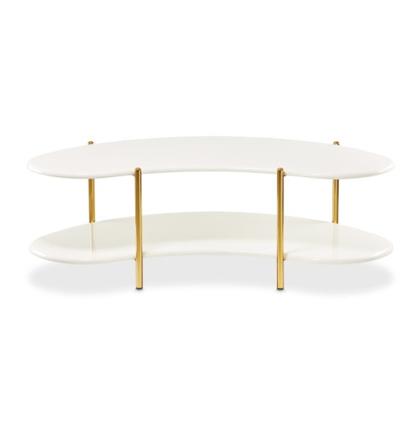 AICO Furniture Sassani Cocktail Table in Pearl White/Gold - Furniture Now (CA)