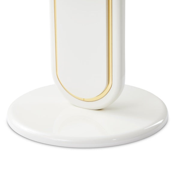 AICO Furniture Sassani Accent Table in Pearl White/Gold - Furniture Now (CA)