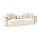 AICO Furniture Sassani Sofa Crepe in Gold - Furniture Now (CA)