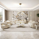 AICO Furniture Sassani Chair Crepe in Gold - Furniture Now (CA)