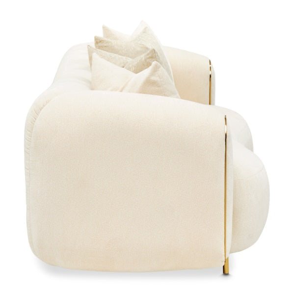 AICO Furniture Sassani Loveseat Crepe in Gold - Furniture Now (CA)