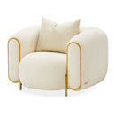 AICO Furniture Sassani Chair Crepe in Gold - Furniture Now (CA)