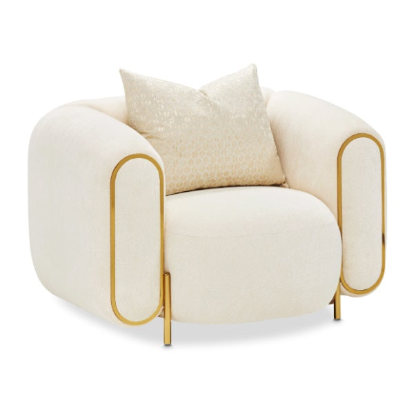 AICO Furniture Sassani Chair Crepe in Gold - Furniture Now (CA)