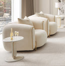 AICO Furniture Sassani Chair Crepe in Gold - Furniture Now (CA)