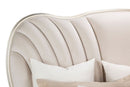AICO London Place Queen Upholstered Panel Bed in Creamy Pearl - Furniture Now (CA)