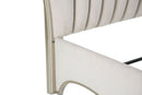 AICO London Place King Upholstered Panel Bed in Creamy Pearl - Furniture Now (CA)