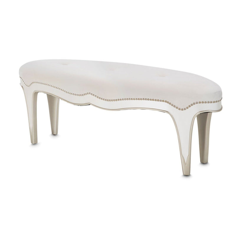 AICO London Place Bed Bench in Creamy Pearl - Furniture Now (CA)