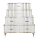 AICO London Place Tiered 6-Drawer Chest in Creamy Pearl - Furniture Now (CA)