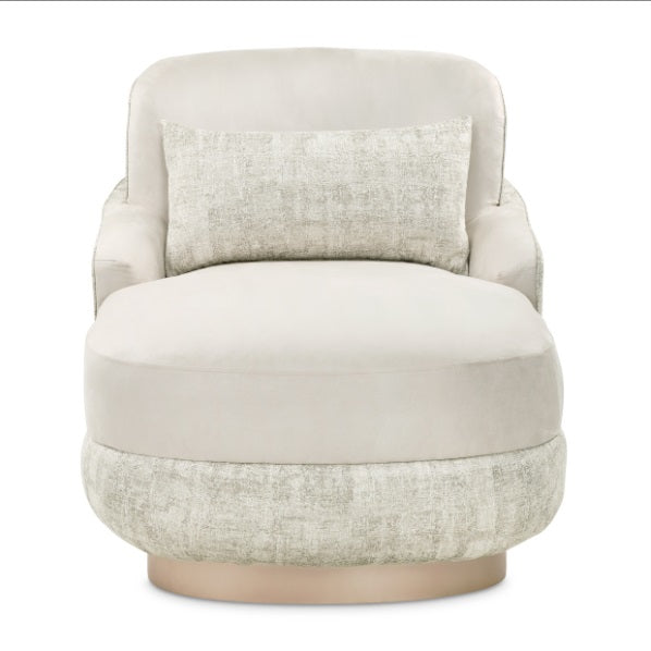 AICO Furniture Aurora Chaise Quarry in Moonlight - Furniture Now (CA)