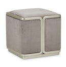 AICO Furniture Linea Ottoman in Silver Mist - Furniture Now (CA)