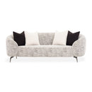 AICO Furniture Noir Sofa Cookie in Black Nickel - Furniture Now (CA)